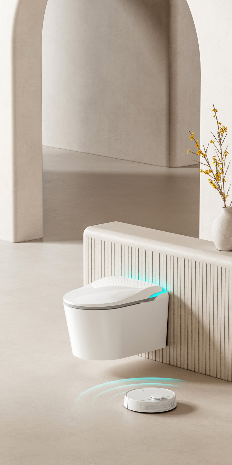 Vägghängd smarttoalett - PuroFlush Smart 007