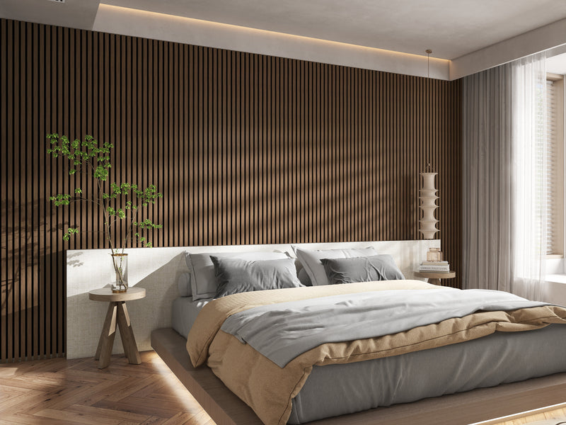 Akustikpanel 240x60 - Valnöt