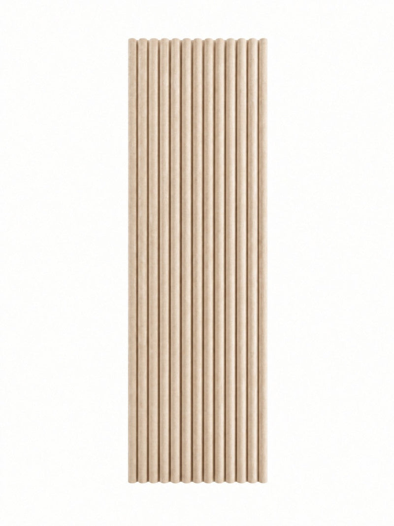 Rundad akustikpanel sammet beige
