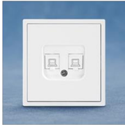 Dubbelt nätverksuttag CAT6 – Z-31 – vit